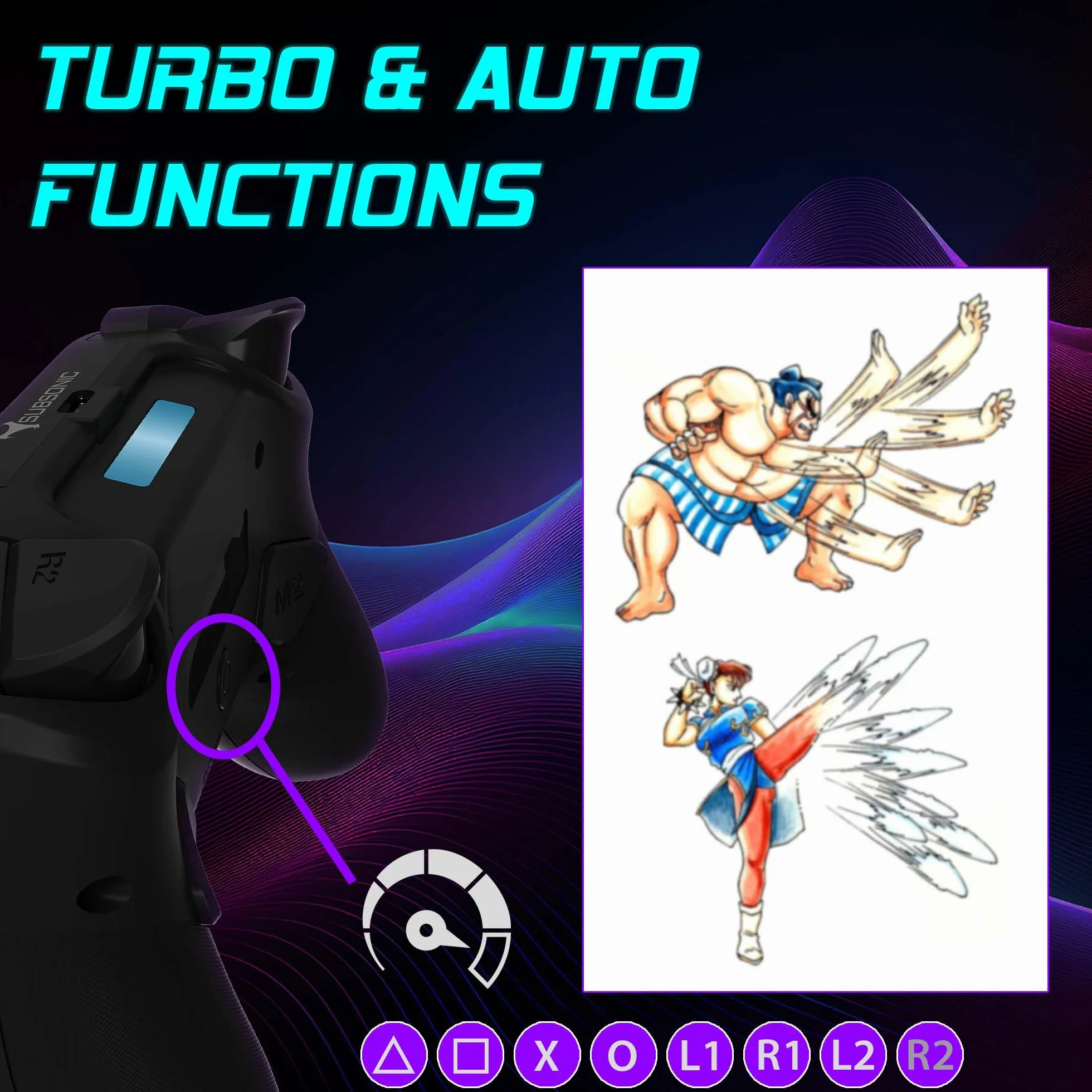 SUBSONIC Controller PS5 Wireless Paddle LED Programmabili Vibrazione Funzione Touch Nero