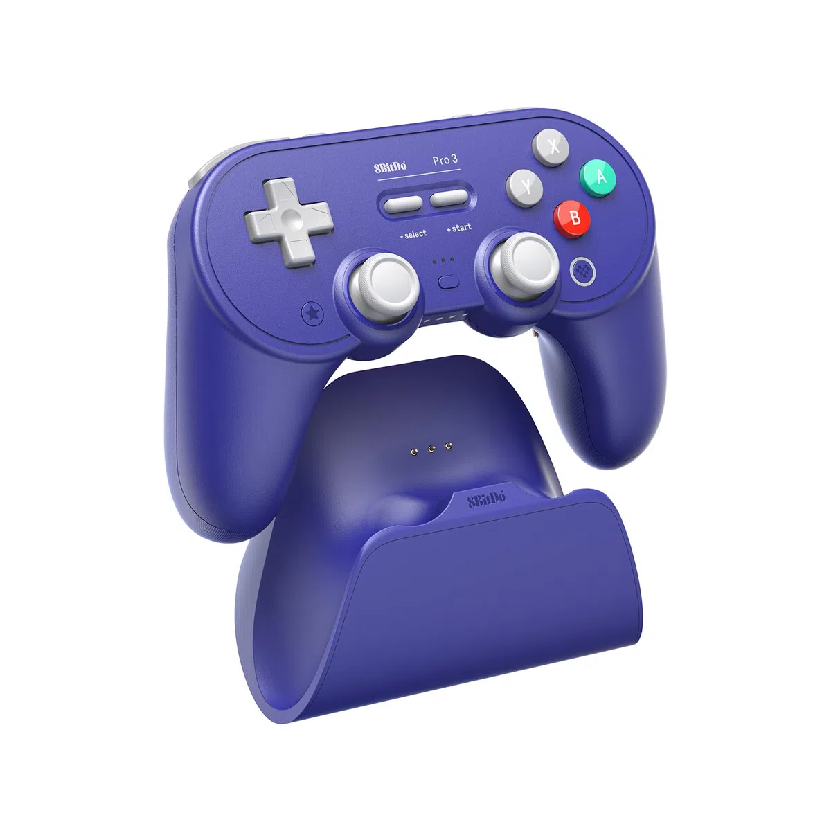 8BitDo Pro 3 Bluetooth Controller for Switch/Switch 2 – TMR Joysticks, Hall Effect Triggers, Purple - Windows, Apple, SteamOS, Android