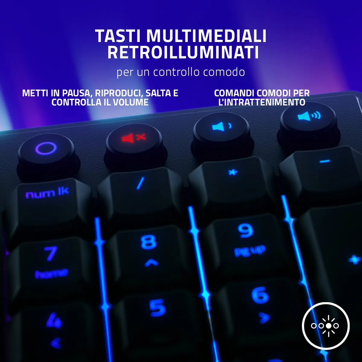 Razer Ornata V3 Tastiera a basso profilo Mecha-Membrana Razer Chroma RGB QWERTY Italiana Nero