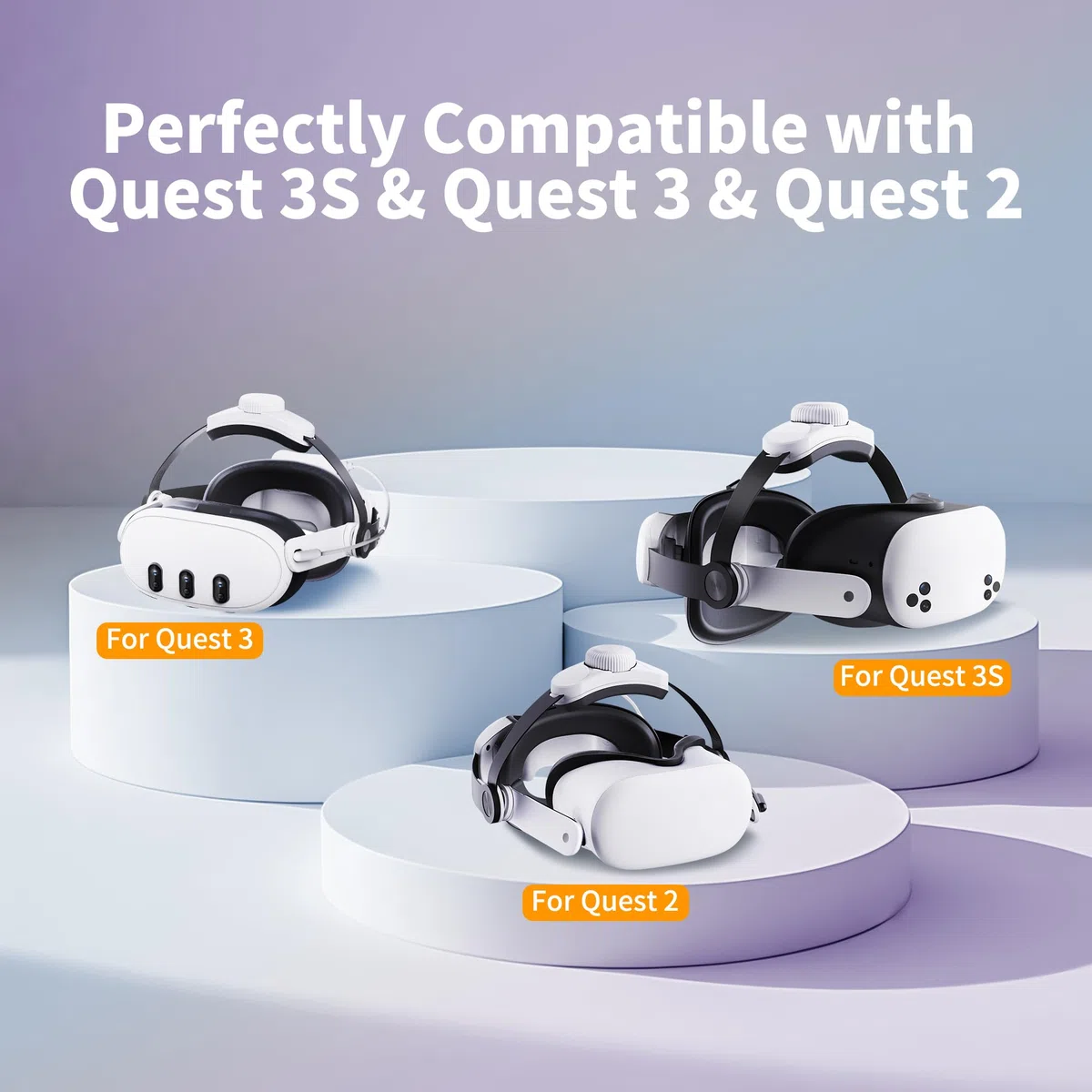Noiposi Cinghia da testa con batteria da 10000 mAh per Meta Quest 2 3 3s