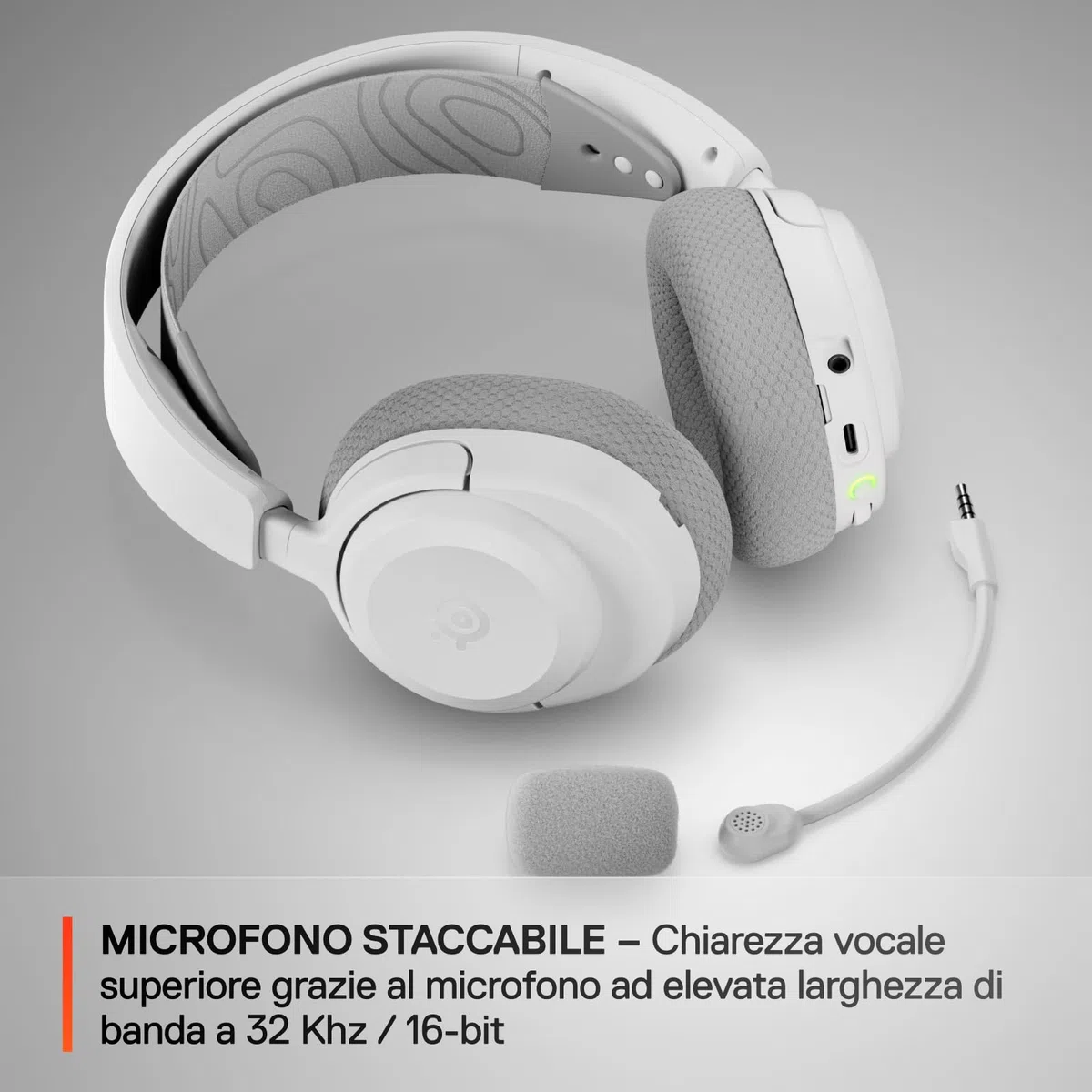 SteelSeries Arctis Nova 3X Cuffie da Gioco Wireless Multipiattaforma 2.4GHz/BT Bianco