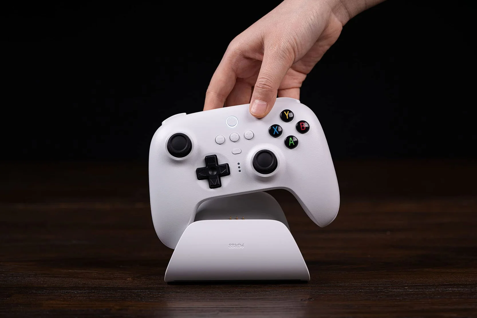 8Bitdo Ultimate 2.4G Wireless Controller, Hall Effect Joystick Update, Gaming Controller with Charging Dock for PC, Android, Steam Deck & Apple (White)