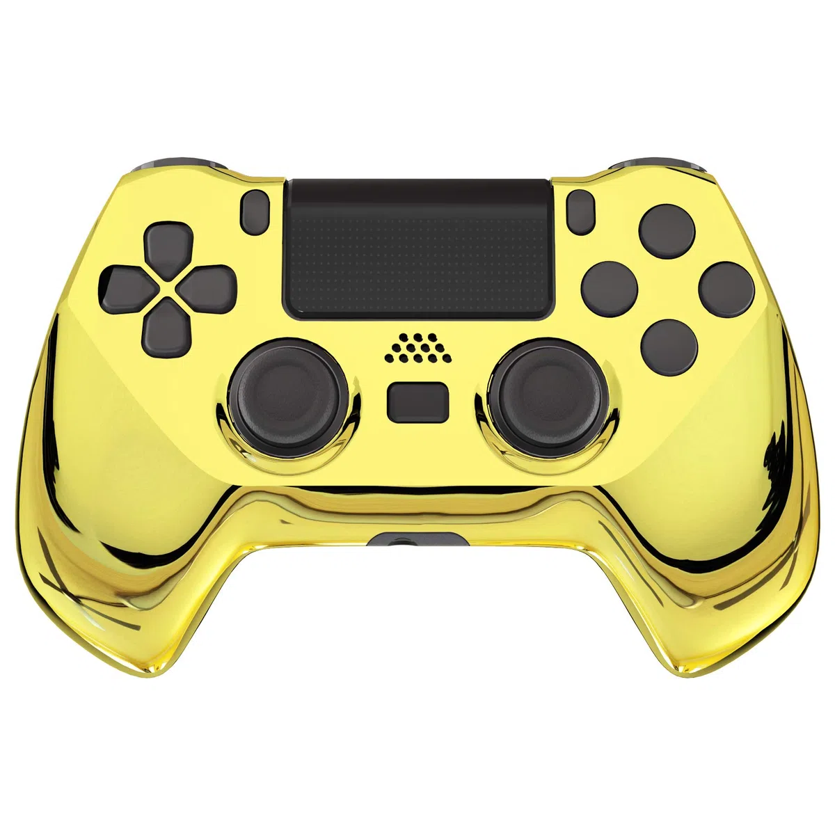 eXtremeRate DECADE Torneo Aggiornamento Kit per ps4 Controller CUH-ZCT2(Non Controller), Cover Shell&Tasti Posteriori&Trigger Stop, Accessori per ps4 Joystick JDM-040/050/055, Oro Cromo