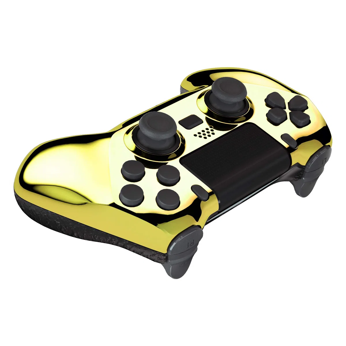 eXtremeRate DECADE Torneo Aggiornamento Kit per ps4 Controller CUH-ZCT2(Non Controller), Cover Shell&Tasti Posteriori&Trigger Stop, Accessori per ps4 Joystick JDM-040/050/055, Oro Cromo