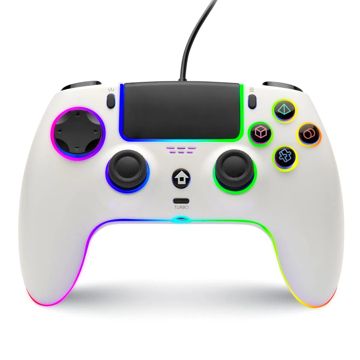 NITHO NOVA Controller Cablato Compatibile con PS5/PC/MAC/Android, Gamepad con Effetto Hall/Paddles Programmabili/Turbo/Giroscopio 6 Assi/Doppia Vibrazione/Touchpad/Illuminazione RGB/Jack Audio