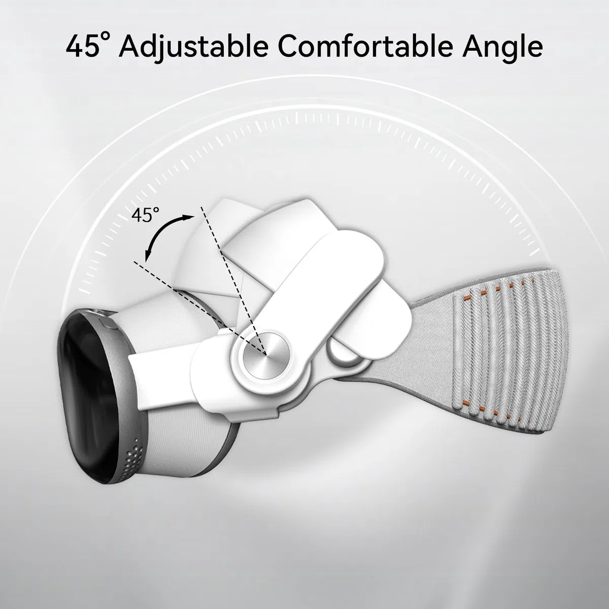 SPEEDY BEE Cinghia per la Testa Compatibile con Apple Vision Pro, Bianca, Ergonomica e Confortevole