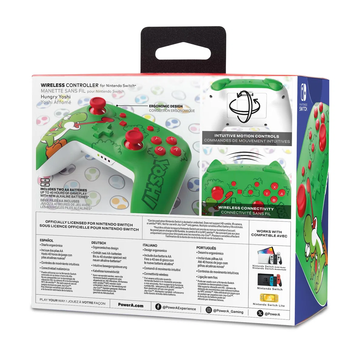 PowerA Controller senza fili Nintendo Switch - Yoshi Affamato