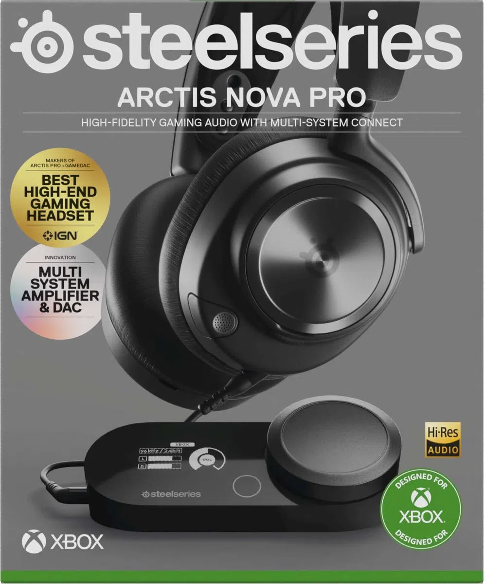 SteelSeries Arctis Nova Pro Xbox Cuffie da gaming Audio Hi-Res Audio spaziale 360° GameDAC Gen 2 Microfono ClearCast Gen 2 Xbox PC PS5 PS4 Switch