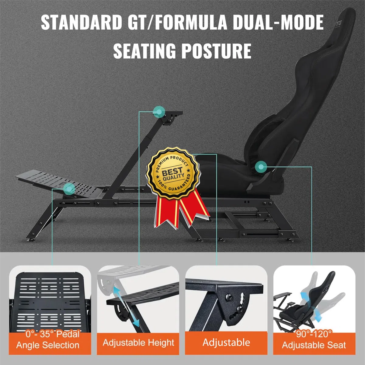 EGOTECH Smart Racing Seat Simulatore di Guida Pieghevole Regolabile