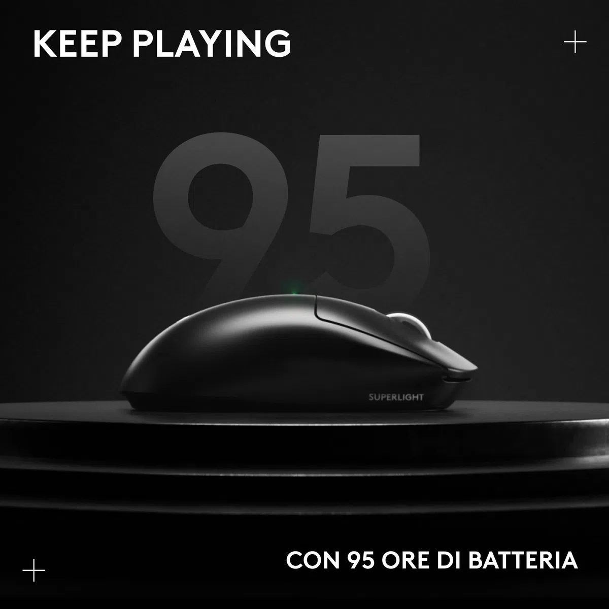 Logitech G PRO X Superlight 2 mouse gaming wireless 60g 5 pulsanti 44.000 DPI 8 kHz USB-C Nero