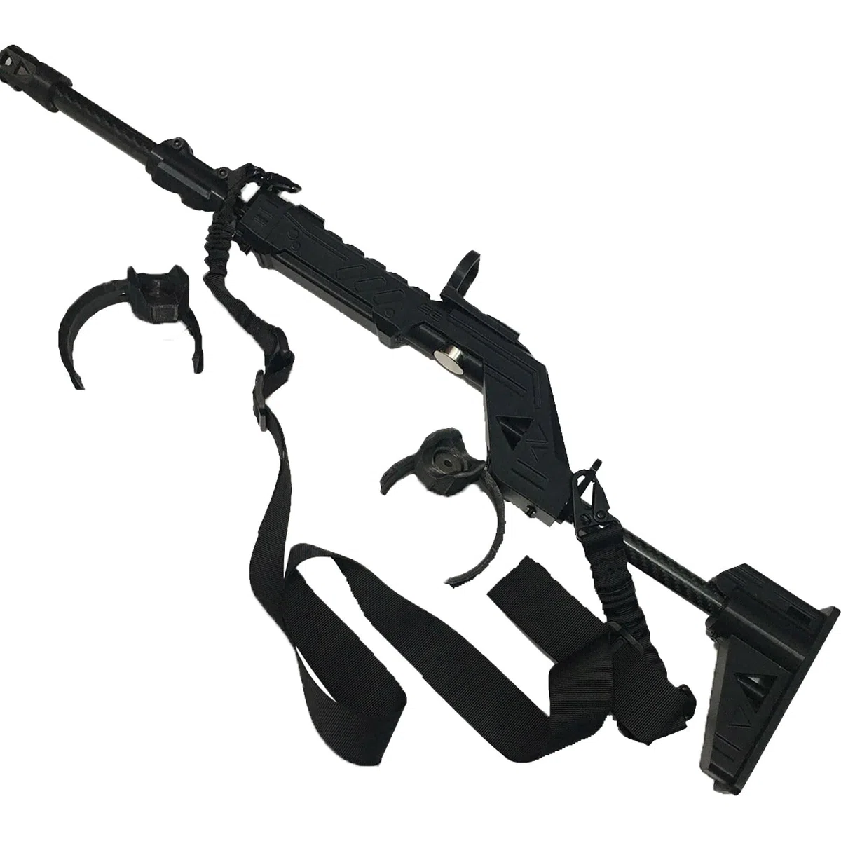 Calcio per pistola VR per MetaQuest 2, VR Gunstock per Quest 2 Shooting Controller Handle, Oculu-s Quest 2 Accessori Fucile magnetico, con spallacci (per Quest 2)
