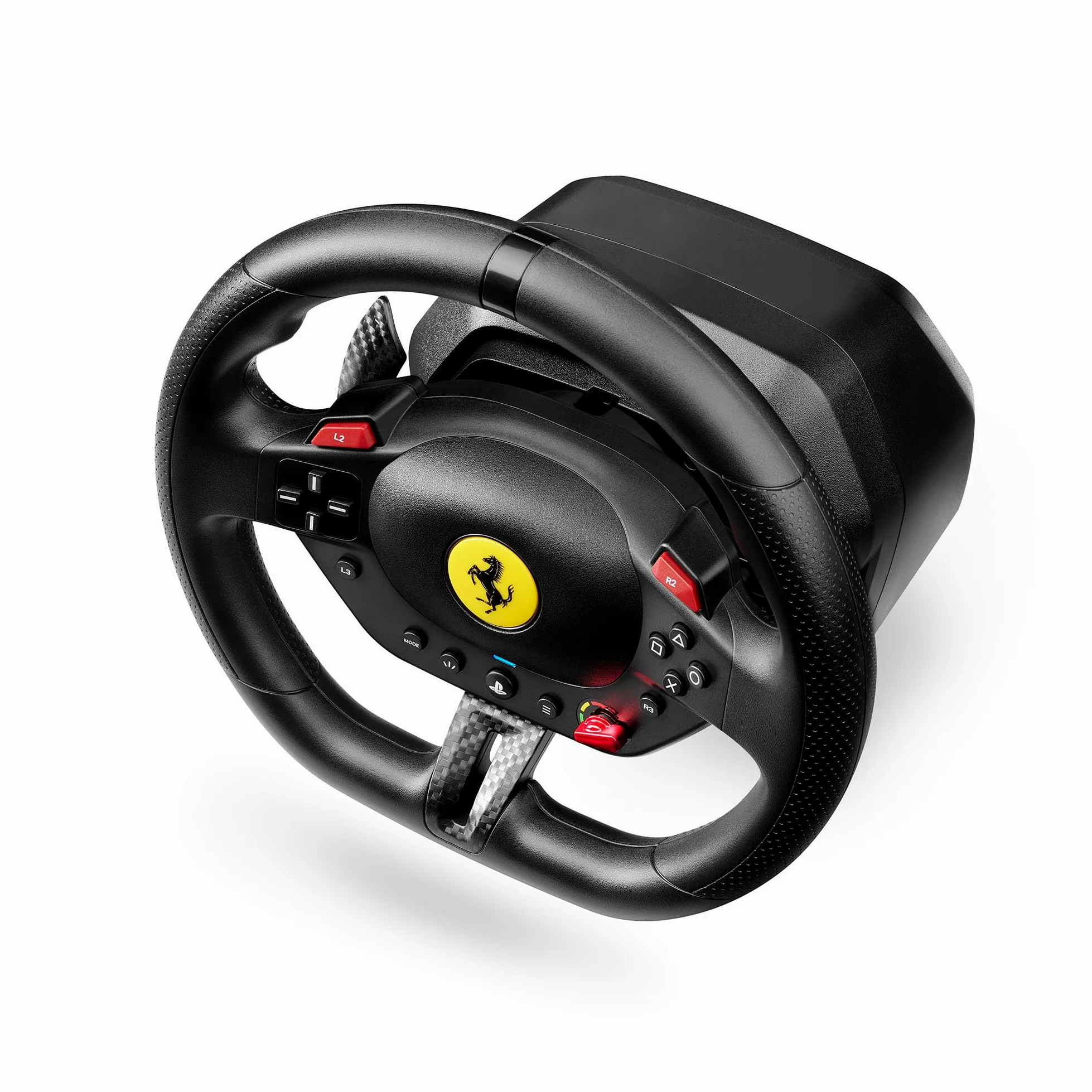Thrustmaster T98 Ferrari 296 GTB Volante da Corsa con Pedali PS5 PS4 PC Replica Ufficiale Ferrari Tecnologia Bungee Cord Sensori Magnetici H.E.A.R.T