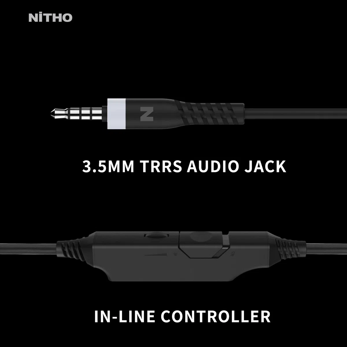 NITHO Janus Gaming Headset Over-Ear 50mm Driver Microphone Jack 3.5mm PC PS4 PS5 Xbox One Series X|S Smartphone Tablet Blu