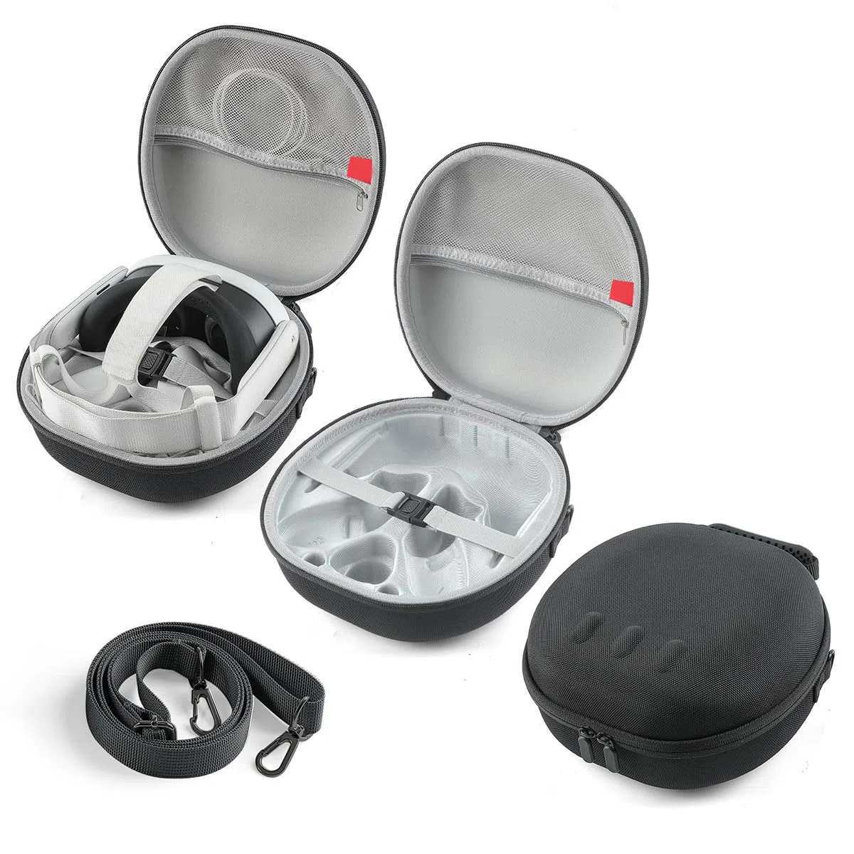 Custodia da trasporto compatibile con Meta-Quest 3, custodia da viaggio rigida protettiva per cuffie da gioco VR3, controller touch, batterie e accessori