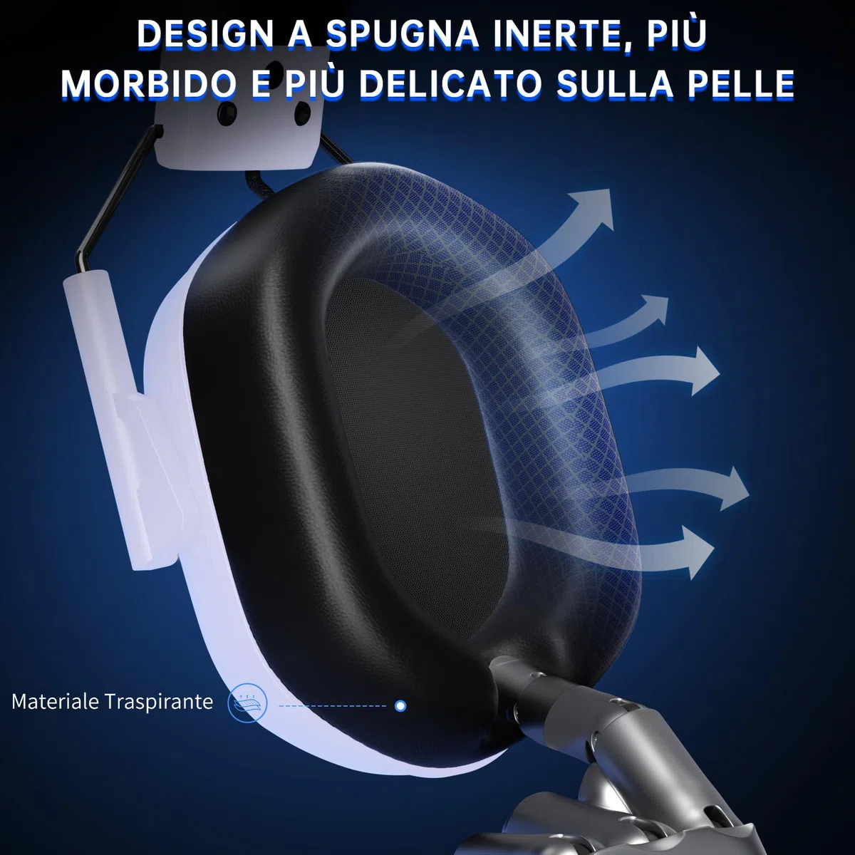 Cuffie Gaming Wireless per Xbox Series X|S, Xbox One, PS5, PC con Microfono, Suono Surround, Bluetooth 5.2, 60 Ore, Luce RGB - Bianco