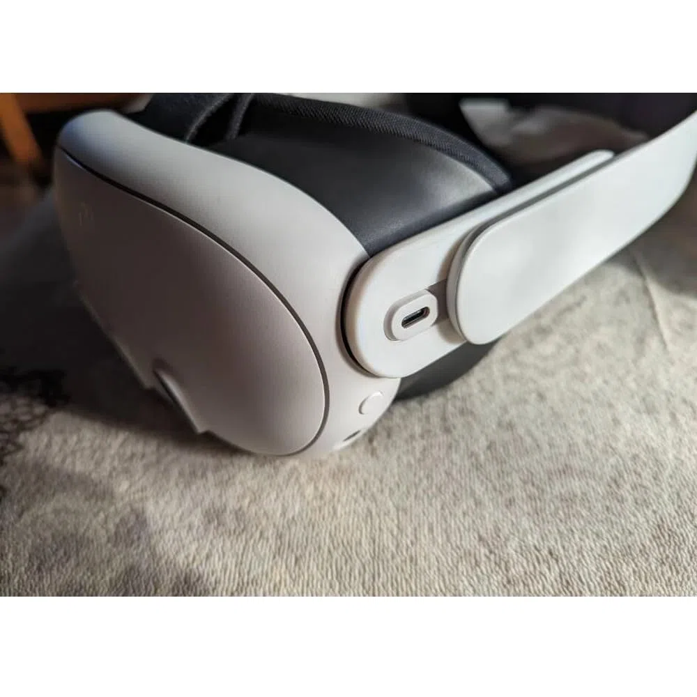 2 adattatori per la testa Meta Quest 3, per Quest 2, cinghia per la testa, connessione a Quest 3, accessori per la testa stampati in 3D (Whlte)