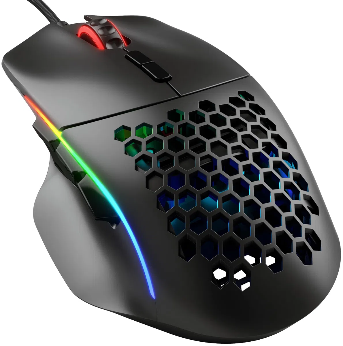 GLORIOUS Gaming Model I Mouse da gaming wired - Superleggero 69 g, 2 tasti scambiabili, RGB, piedini in PTFE, 9 tasti programmabili, supporto laterale per il pollice - Nero