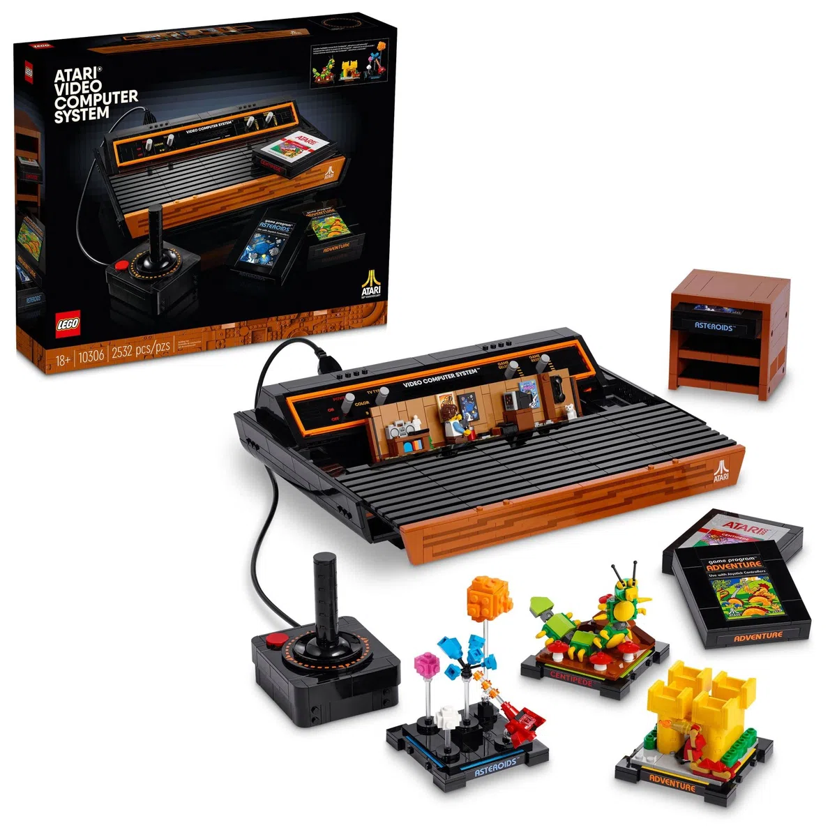 LEGO Icons Atari 2600 Building Set 10306 - Console per videogiochi retrò e repliche di cartucce di gioco, con minifigure e joystick, regalo nostalgico anni '80 per giocatori e adulti