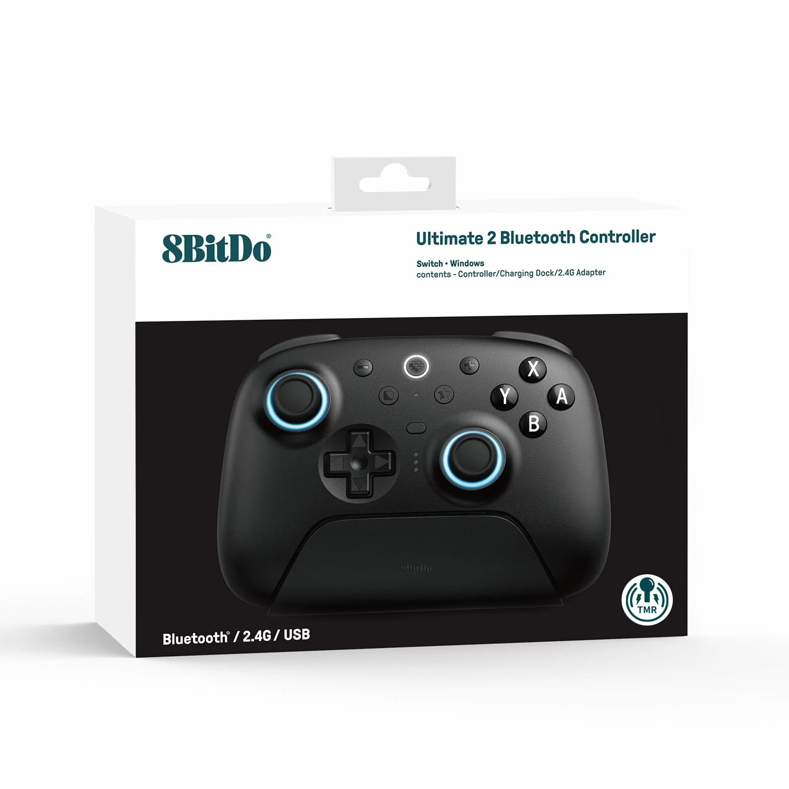 8BitDo Ultimate 2 Bluetooth Controller for Switch & Windows PC, Black