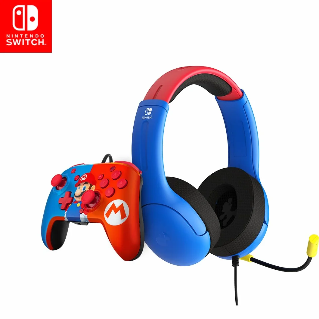 PDP Gaming Officially Licensed Mario Bundle for Nintendo Switch OLED & Lite
