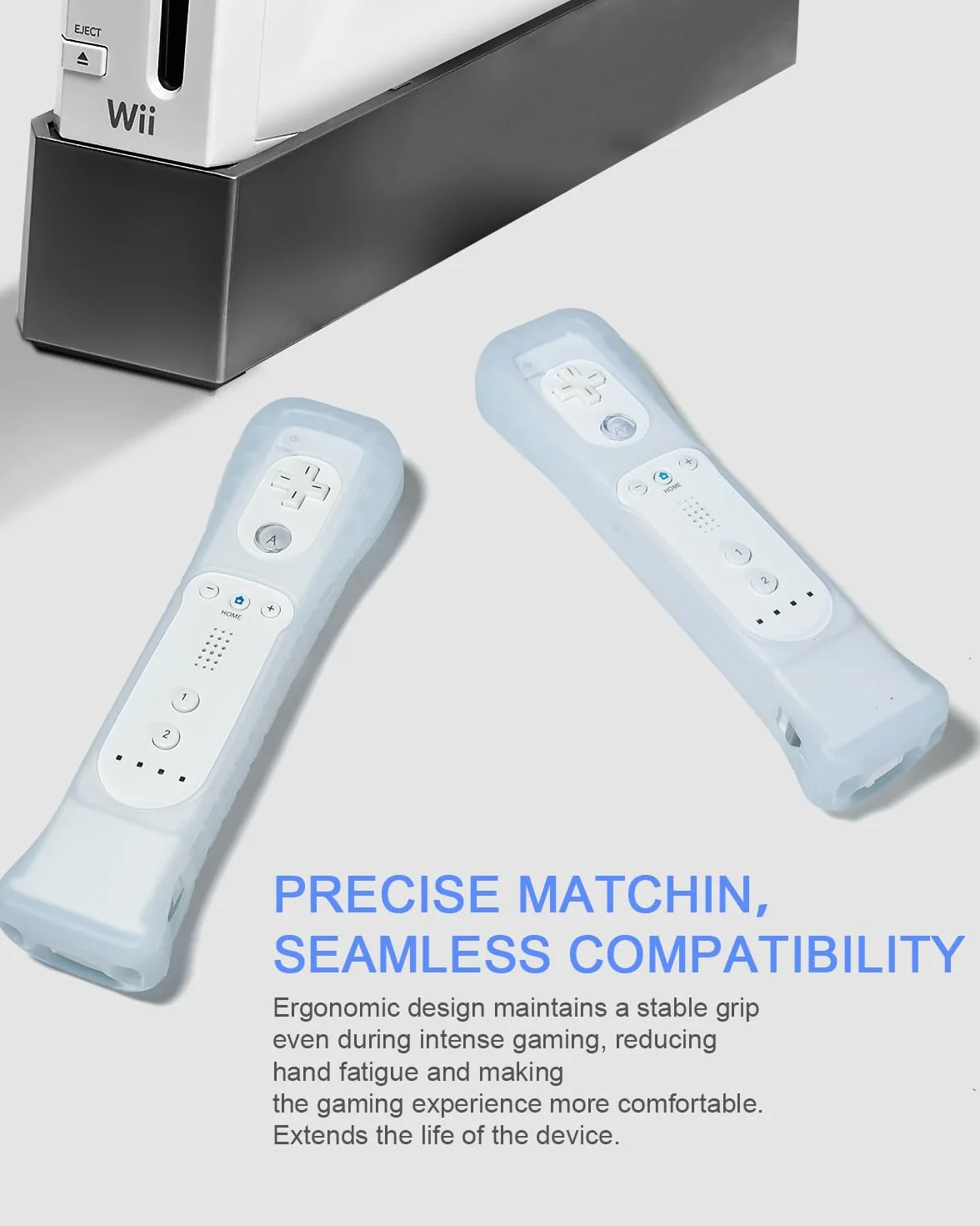 TechKen 2 adattatori Motion Plus con sensore in silicone per telecomando Wii