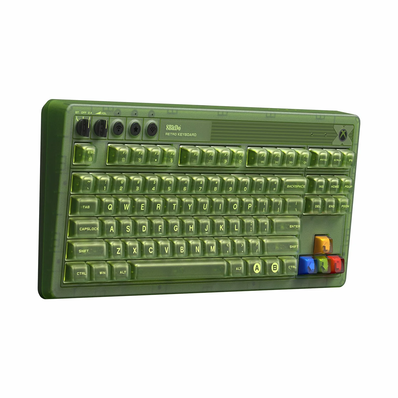 8BitDo Retro 87 Mechanical Keyboard with RGB Backlight, Bluetooth/2.4G/USB-C Hot Swappable Wireless Gaming Keyboard for Windows and Android - Xbox Edition (Officially Licensed) - QWERTY English