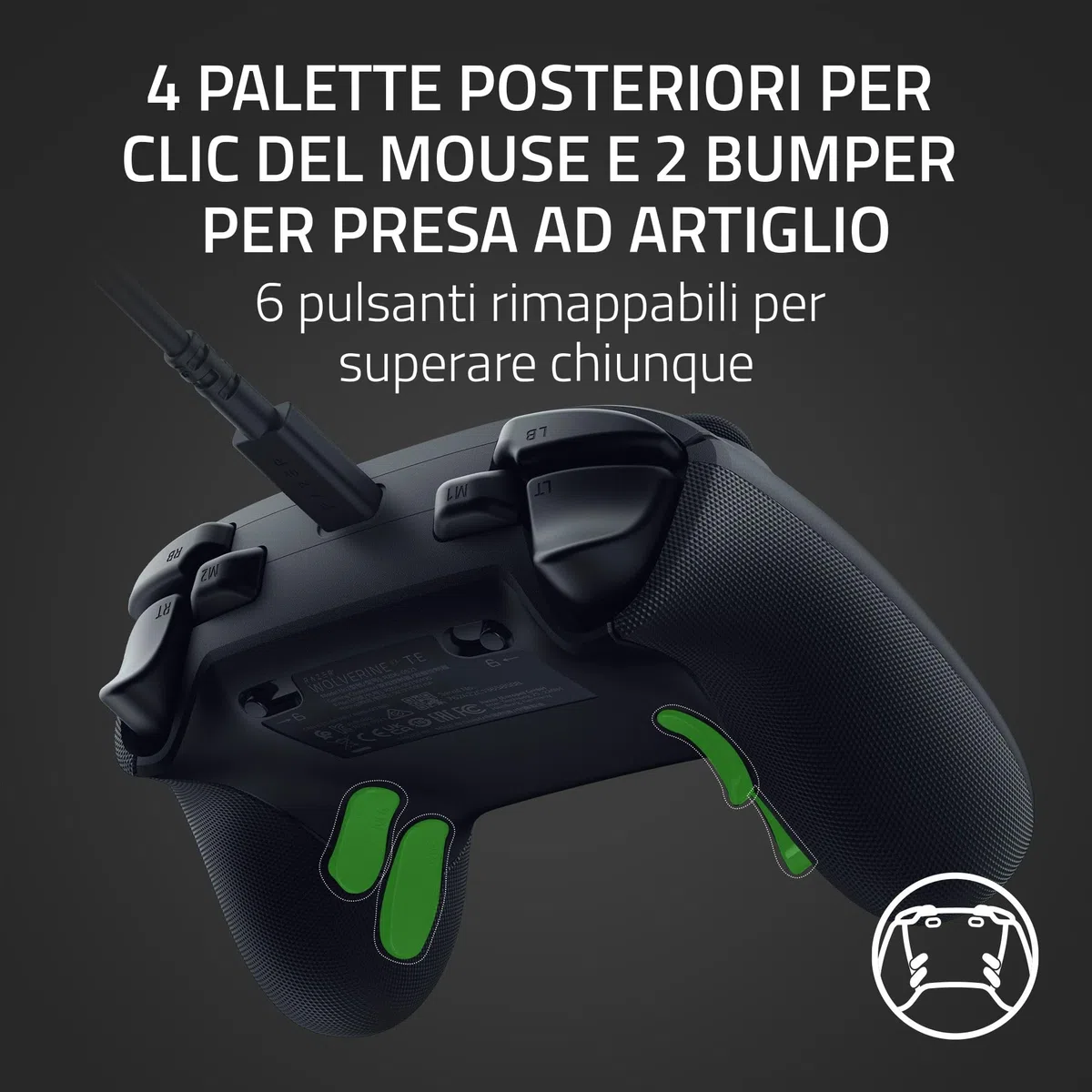 Razer Wolverine V3 Tournament Edition Controller cablato per Xbox X|S e PC Nero