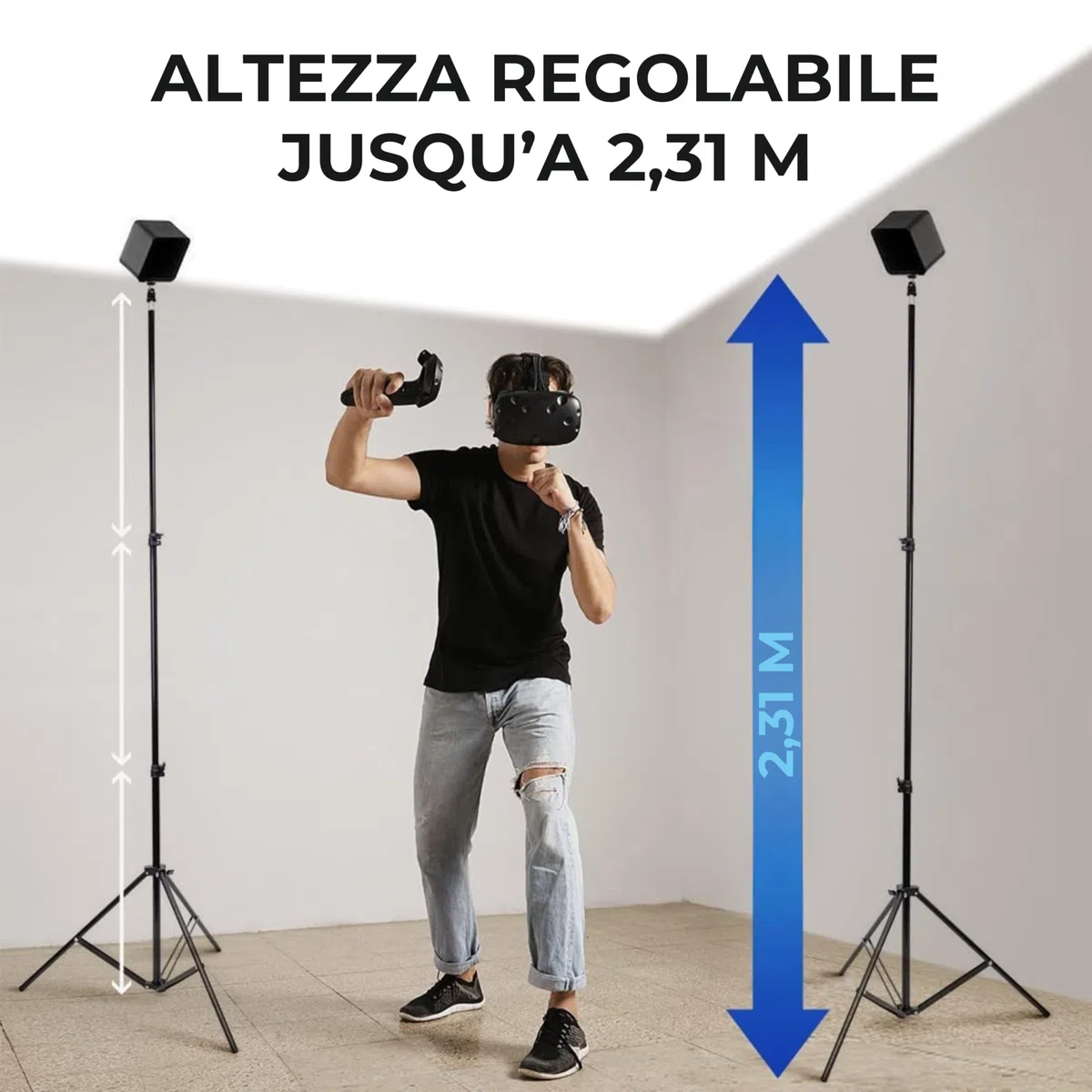 Skywin VR Supporto per treppiedi compatibile con SteamVR Base Station 2.0 – Supporto sensore e stazione base per Oculus Rift Constellation (2 pezzi)