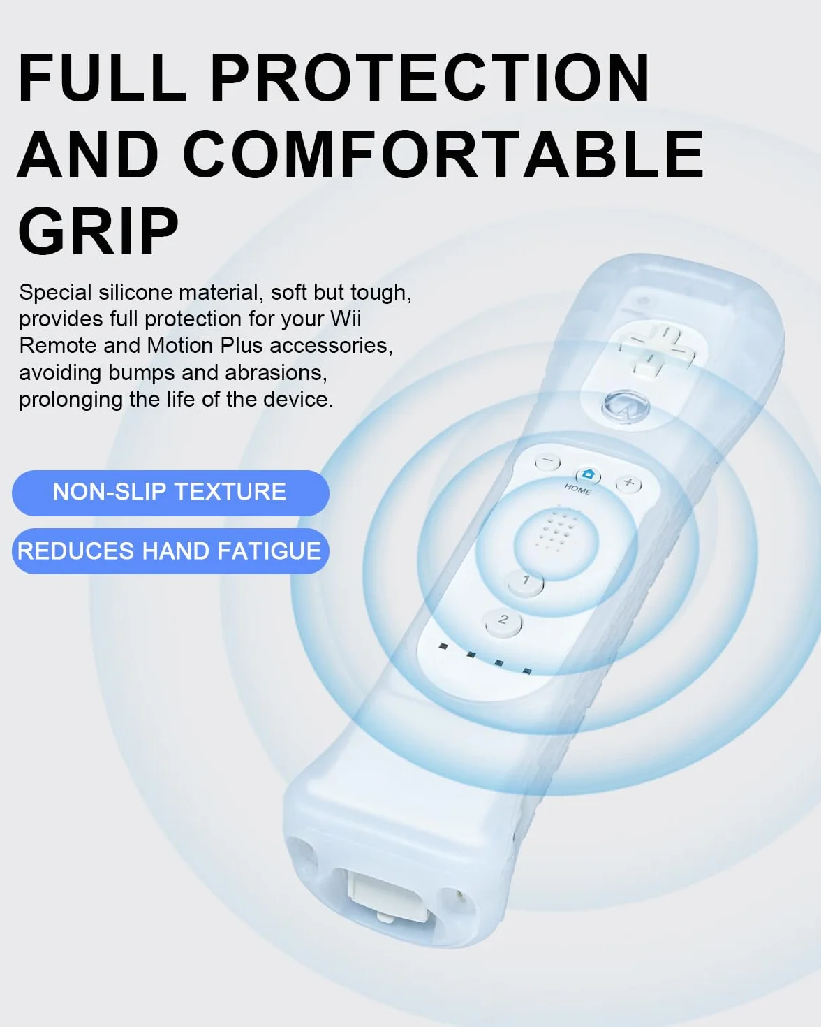 TechKen 2 adattatori Motion Plus con sensore in silicone per telecomando Wii
