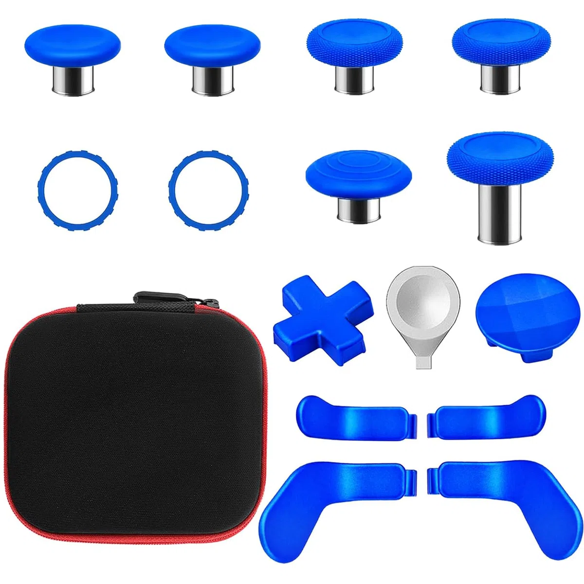 Sostituzione dei Thumbstick per il Controller Xbox One Elite Series 2, Kit di Accessori Joystick Magnetici in Metallo Compatibili per il Controller Wireless Xbox Elite Series 2 Core (Blu)