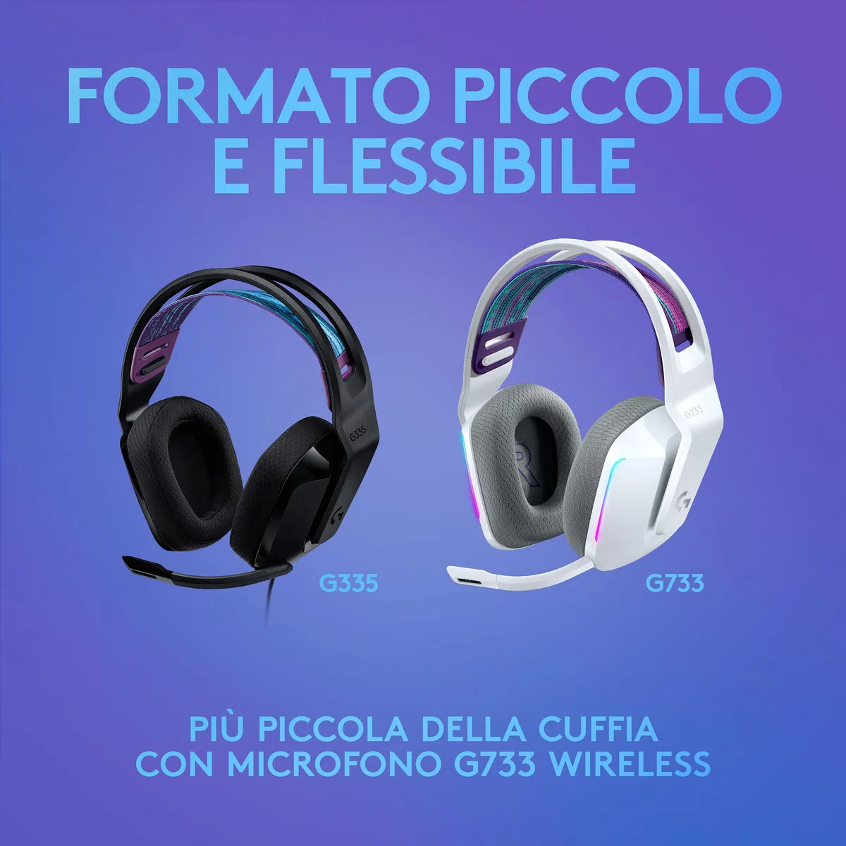 Logitech G G335 Cuffia Gaming Cablata con Microfono Flip-to-Mute, Jack 3,5 mm, Memory Foam, Leggera, Compatibile PC, PS, Xbox, Nintendo Switch - Nero