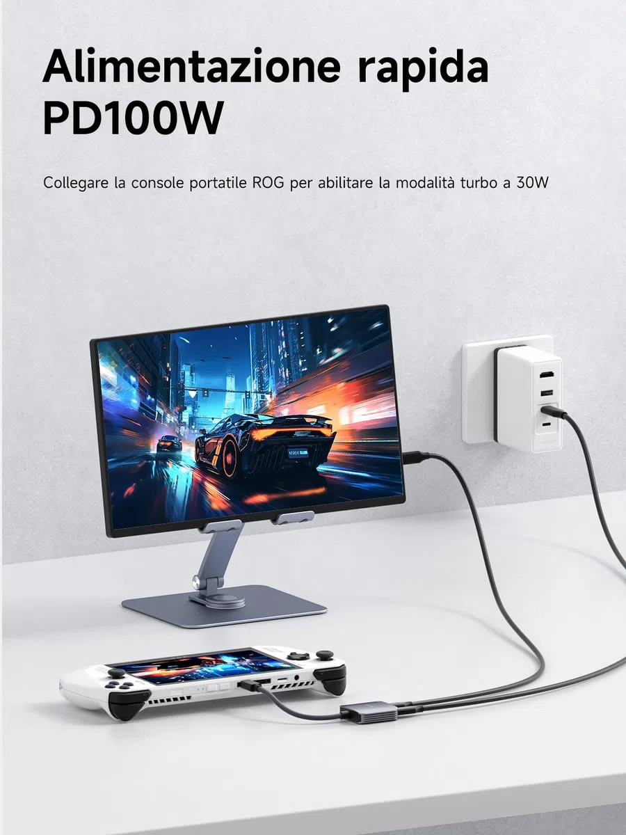 Hagibis - Adattatore per occhiali AR da 8K60Hz da 4K144 Hz USB C a occhiali e convertitore di ricarica, adattatore di alimentazione e set da 100WPD per XREAL, Viture(Non compatibile con Switch2)