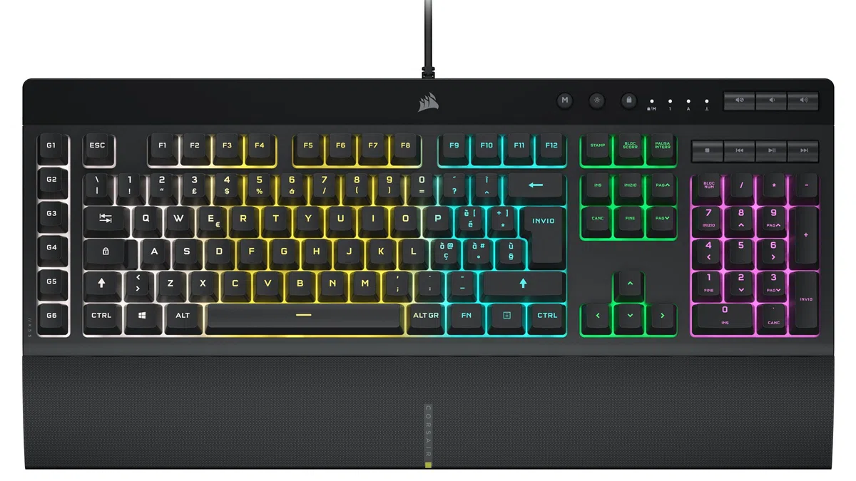 Corsair K55 RGB PRO Tastiera da Gioco Cablata a Membrana Nero