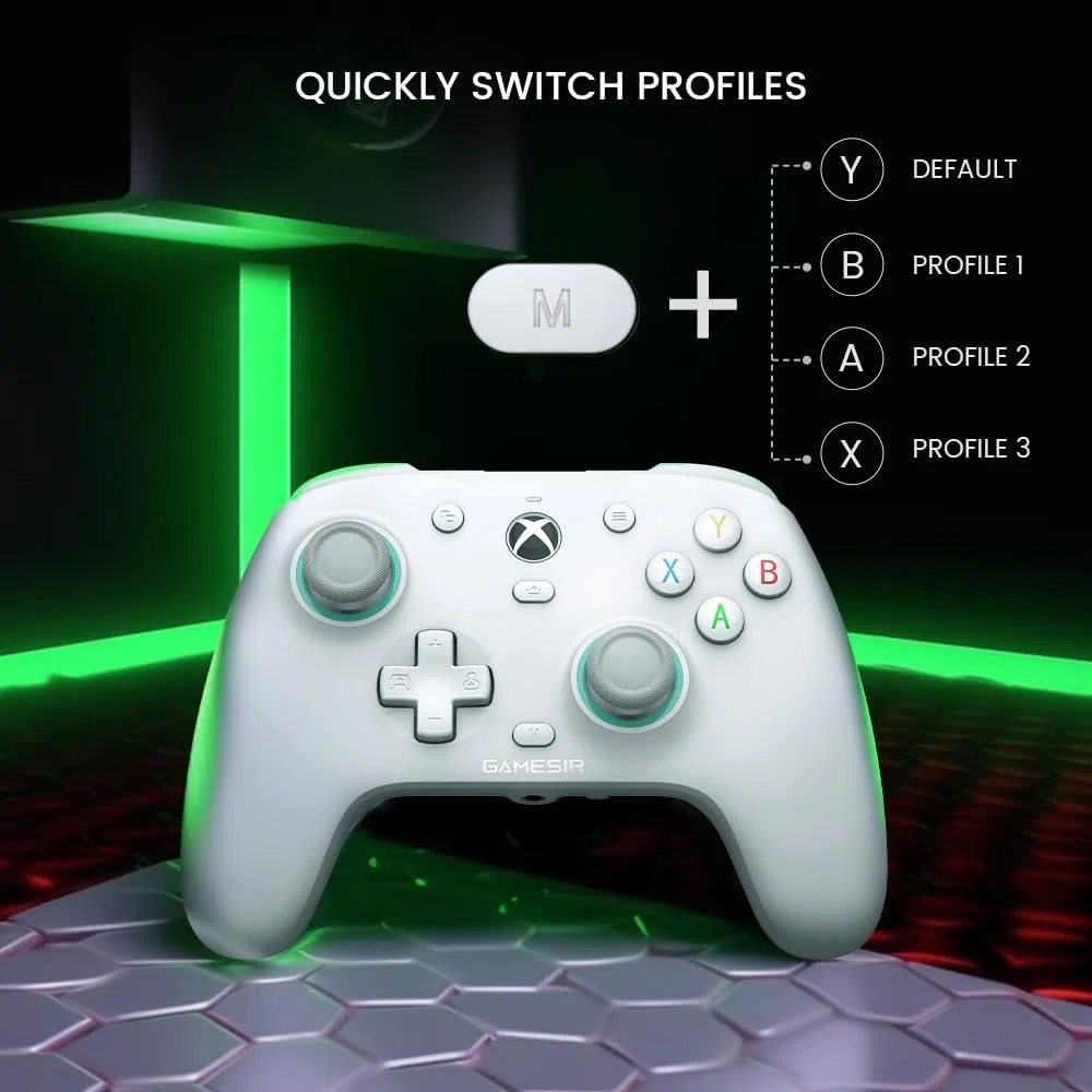GameSir G7 SE Wired Controller per Xbox Series X|S, Xbox One, Windows 10/11, Gamepad Plug e Play con Joystick Effetto Hall, Jack 3,5mm Bianco
