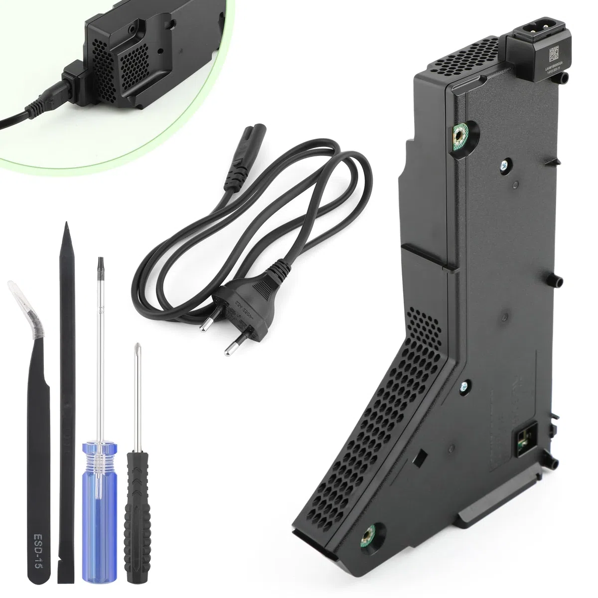 RongZy per PS5 Alimentatore per Playstation 5 Alimentatore Interno Sostituire PA-1401-JT20/ADP-400DR/ADP-400ER con Cavo di Alimentazione Strumenti di Riparazione