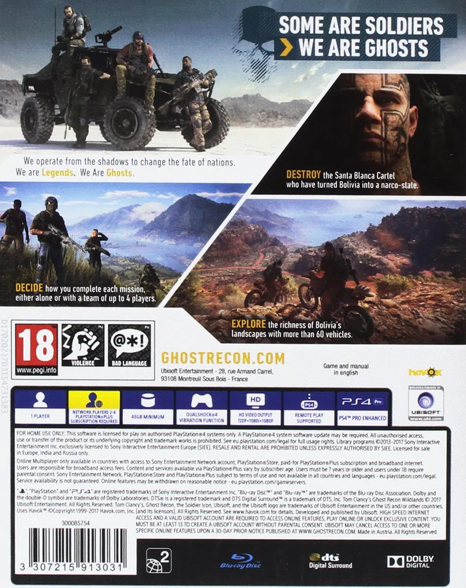 Tom Clancy's Ghost Recon: Wildlands PlayStation 4