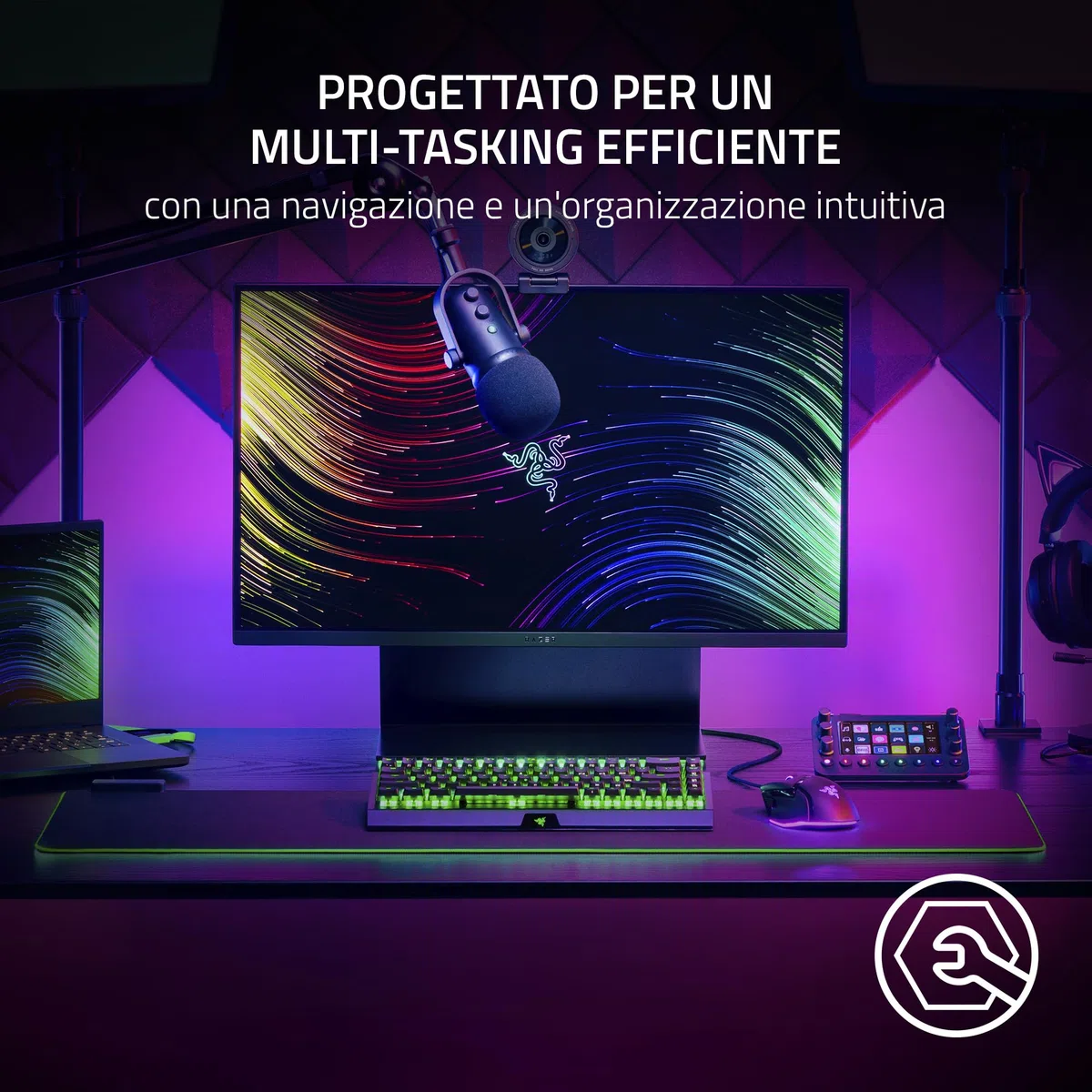 Razer Stream Controller - Tastiera All-in-One per lo Streaming e la Creazione di Contenuti (12 Tasti Aptici Commutabili, 6 Quadranti Analogici Tattili, 8 Pulsanti Programmabili) Nero
