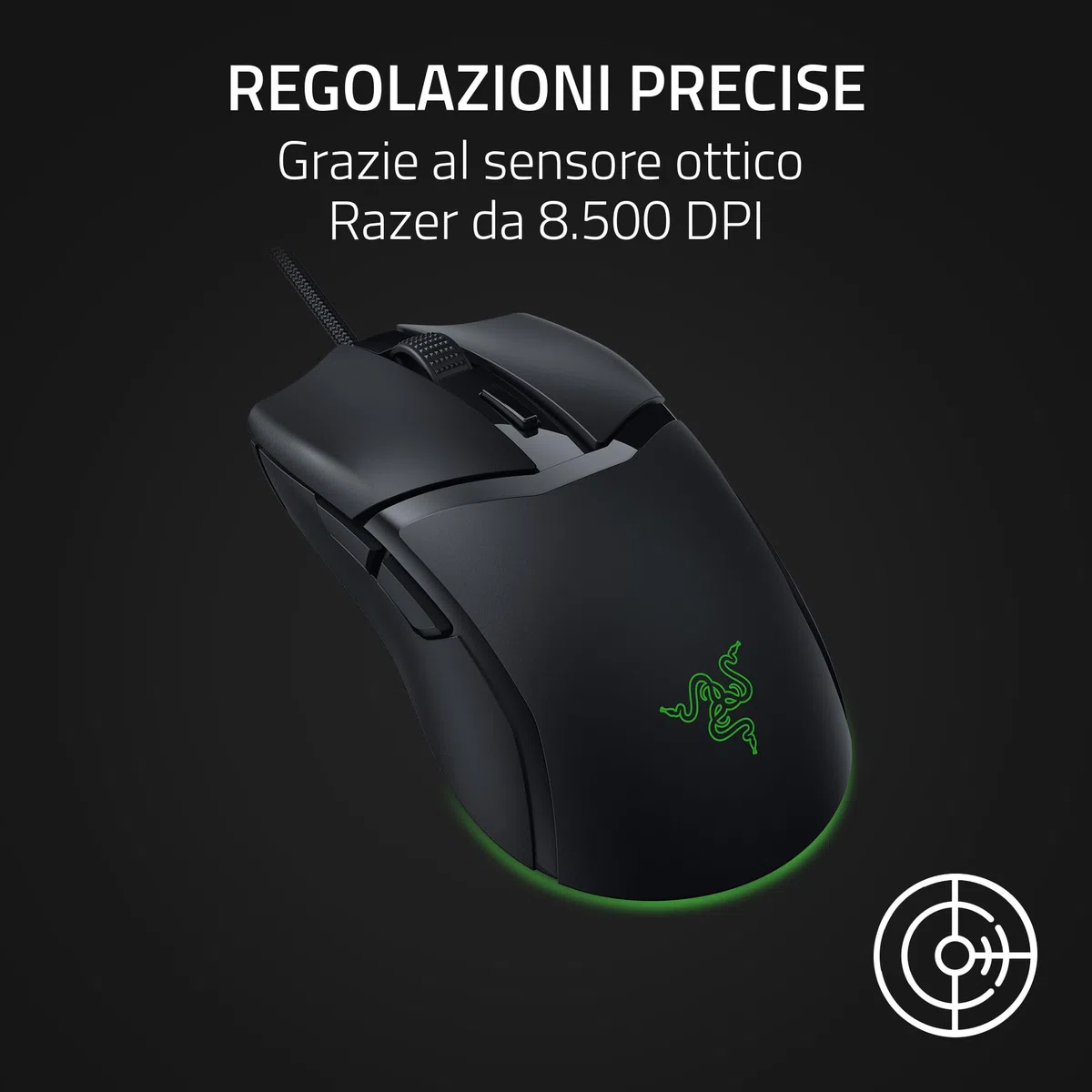 Razer Cobra Mouse da gioco cablato leggero Chroma RGB 57g Nero