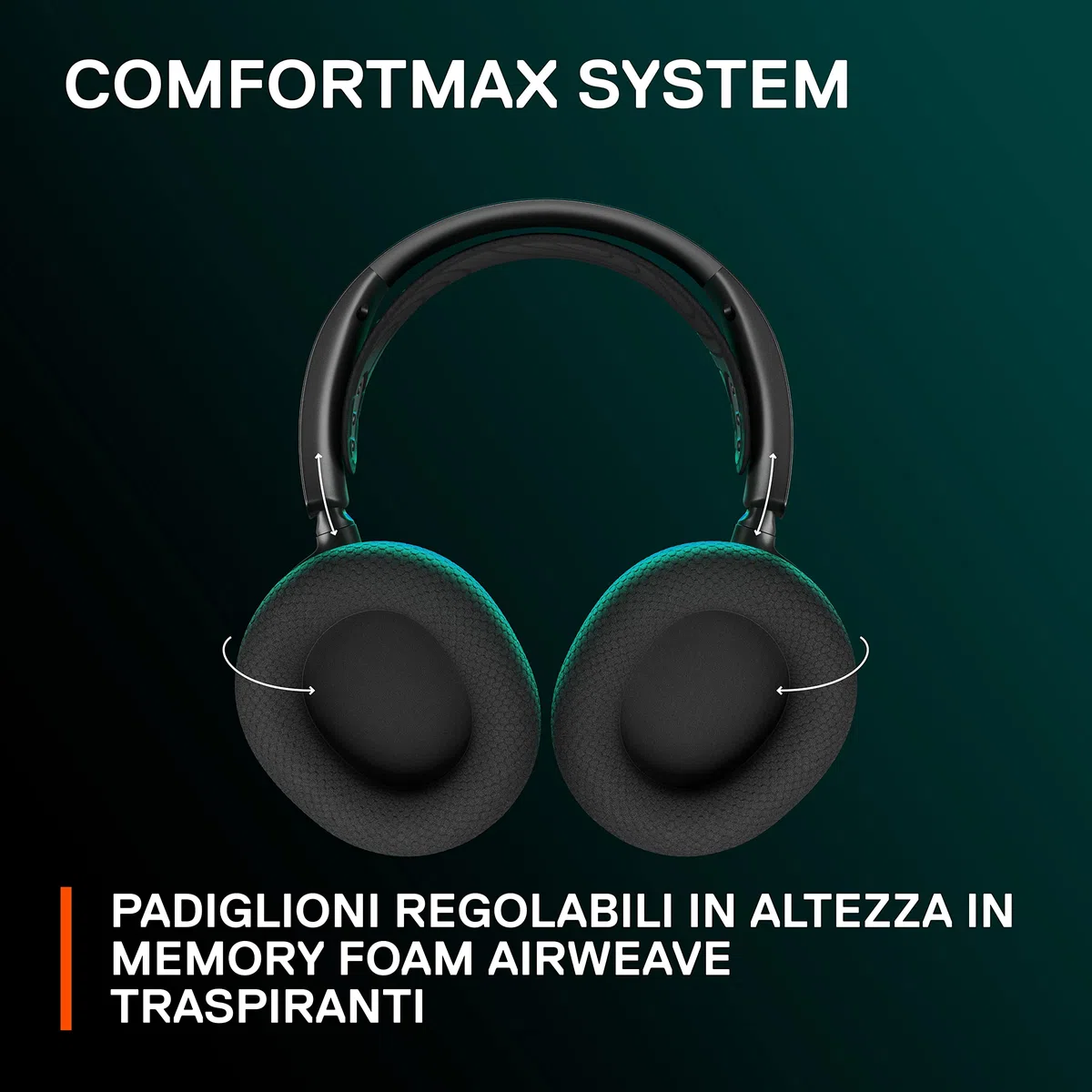 SteelSeries Arctis Nova 7 Cuffia da gaming wireless multipiattaforma 2.4GHz Bluetooth mixabile Driver magnetici neodimio Batteria 38h USB-C Mic ClearCast Gen2 AI PC PS5 VR Mobile