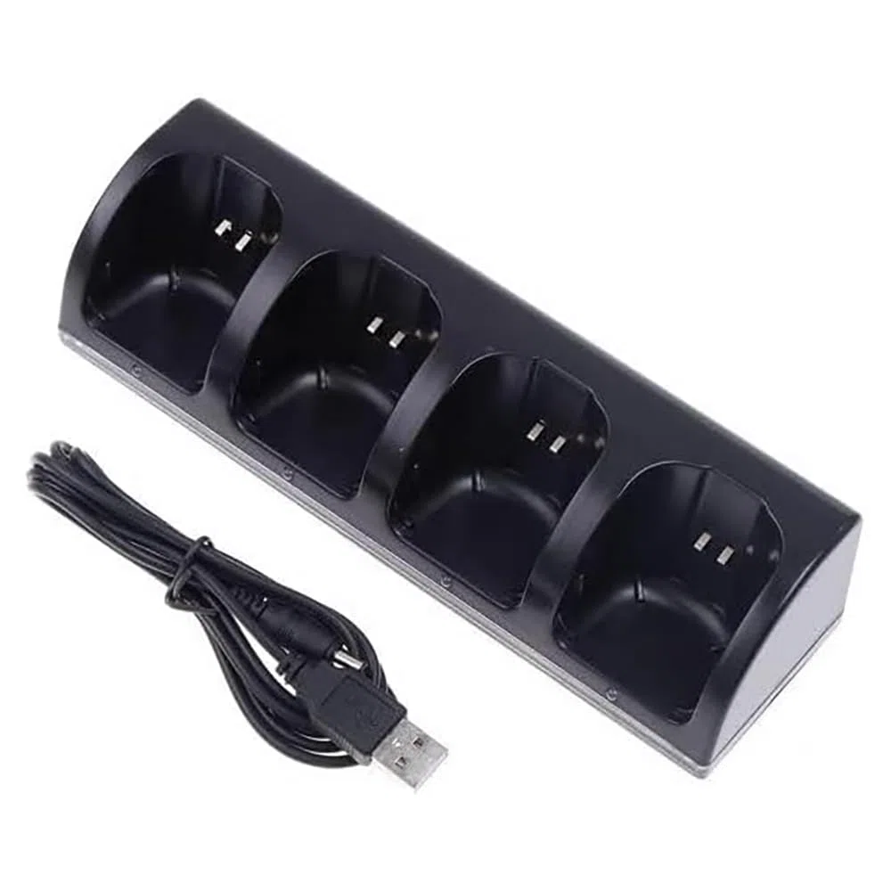 OSTENT Stazione Dock di Ricarica + 4 Pacchi Batteria per il Telecomando Nintendo Wii Colore Nero