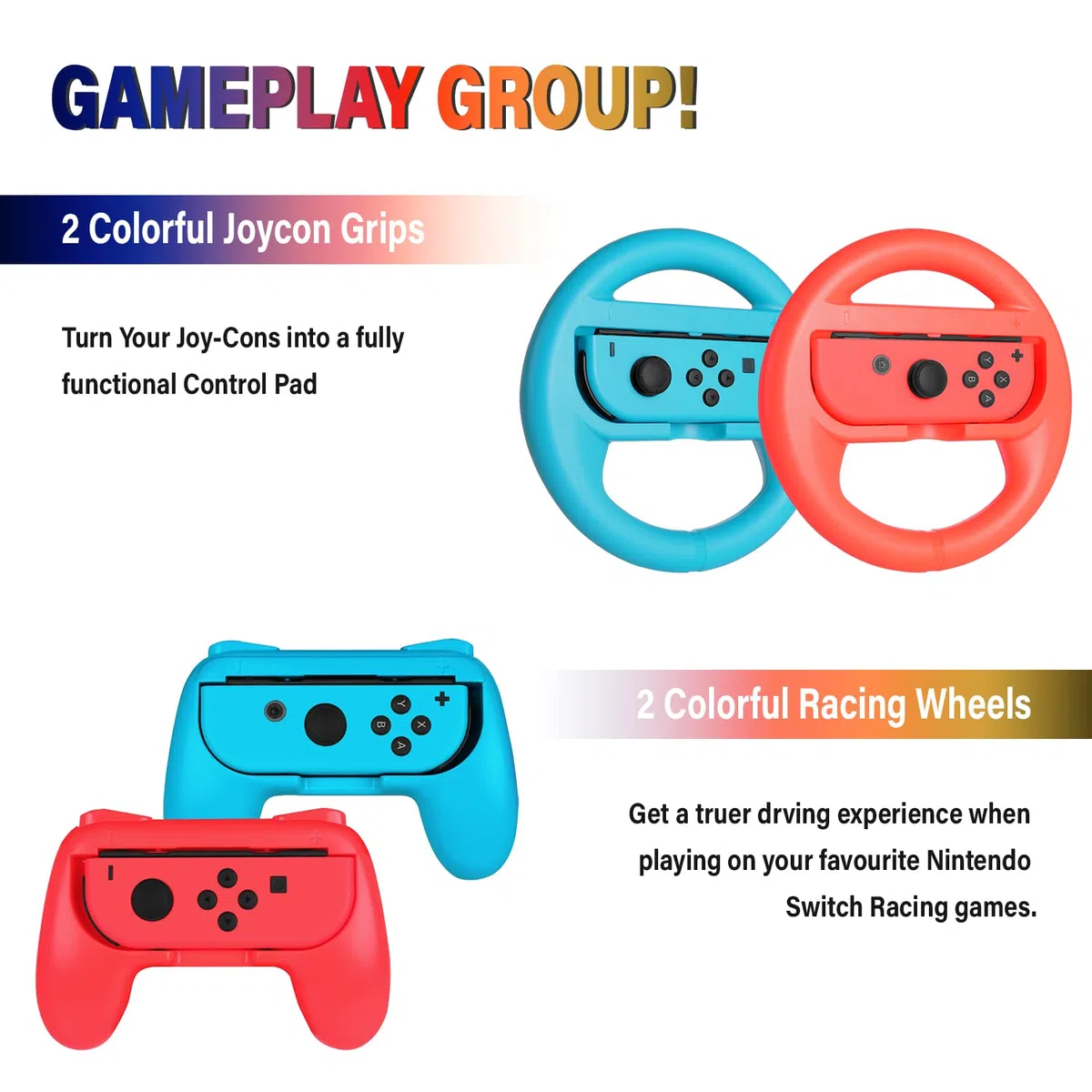 Nintendo Switch 15 w 1 etui ochronne z osłoną ekranu, wspornikiem, uchwytem i kierownicą, czerwony