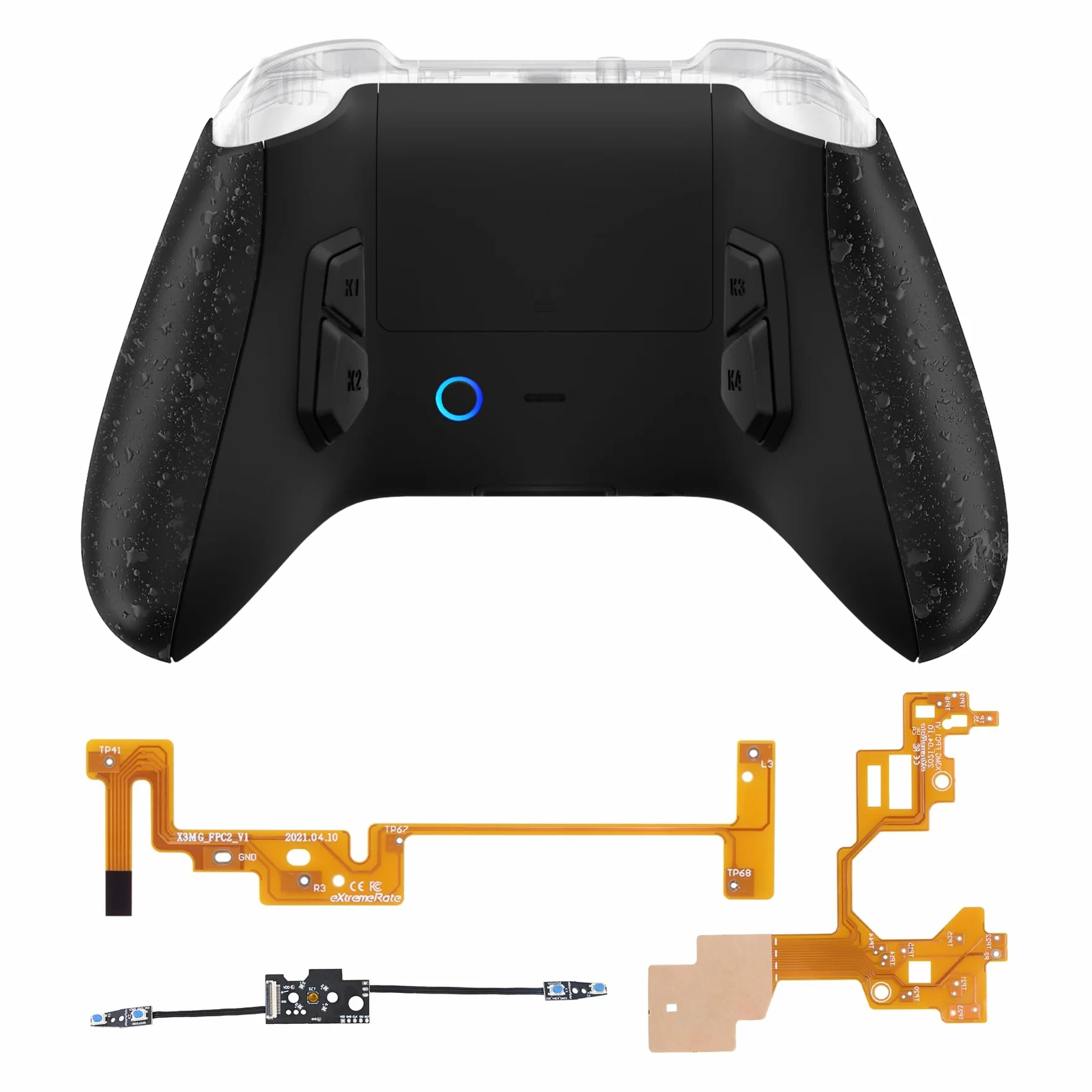 eXtremeRate VICTOR X Remap Kit do kontrolera Xbox Series X S, 6 profili, czarne antypoślizgowe