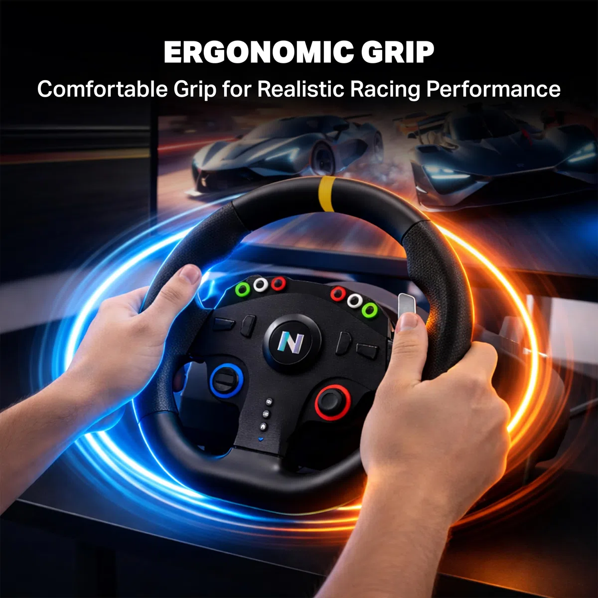 NITHO Drive Pro ONE V24 Volante da Corsa con Pedali 270° per PC, PS4, Xbox One, Xbox Series X|S, Switch Simulatore di Guida