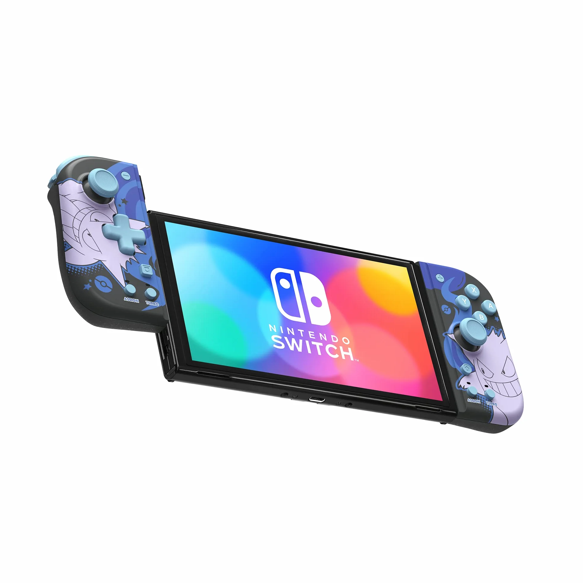 HORI Split Pad Compact (Gengar) - Controller Ergonomico Portatile per Nintendo Switch e Switch OLED - Licenza Ufficiale Nintendo e The Pokémon Company International