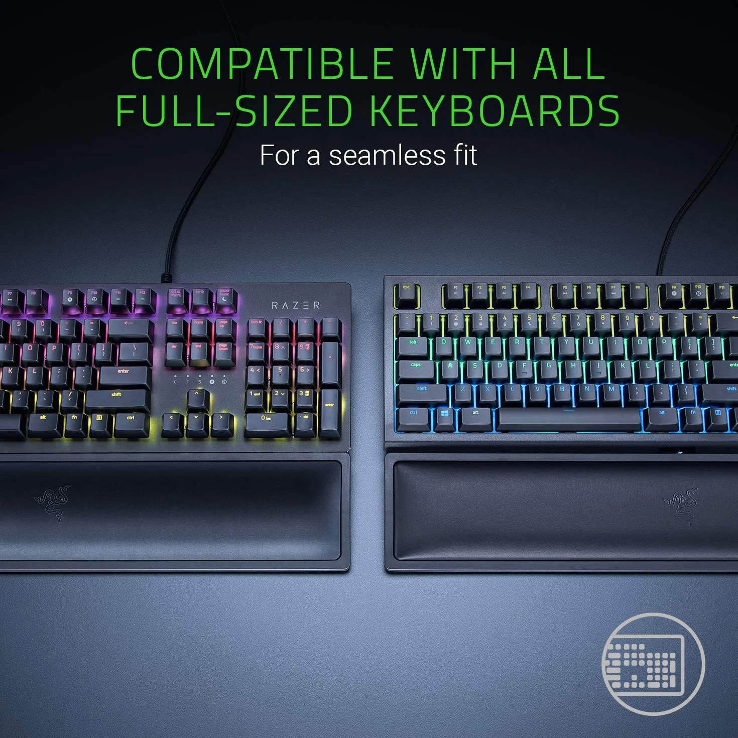 Razer Poggiapolsi ergonomico Pro per tastiere standard con gel refrigerante e base antiscivolo