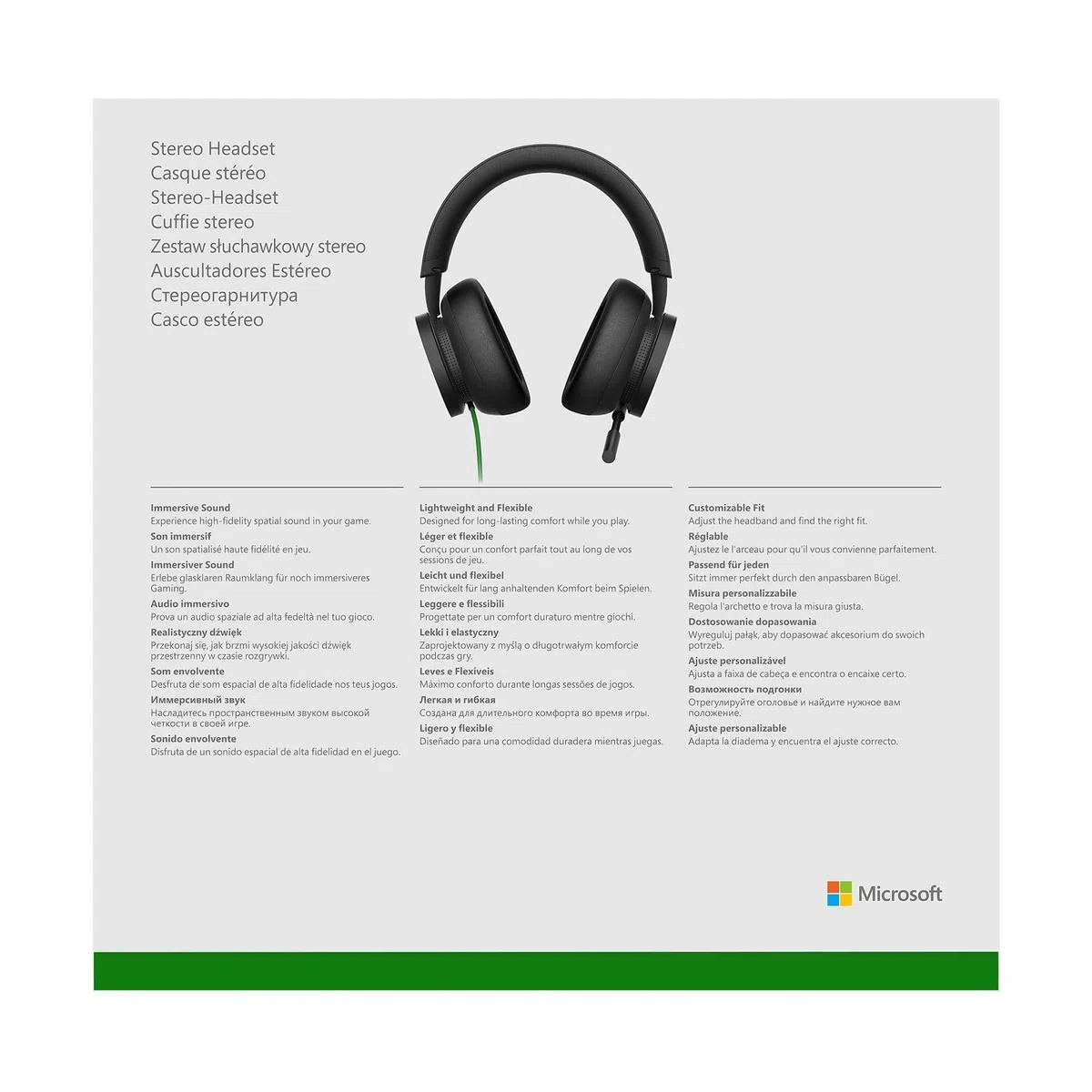 Microsoft Xbox Stereo Headset Cuffie Cablate