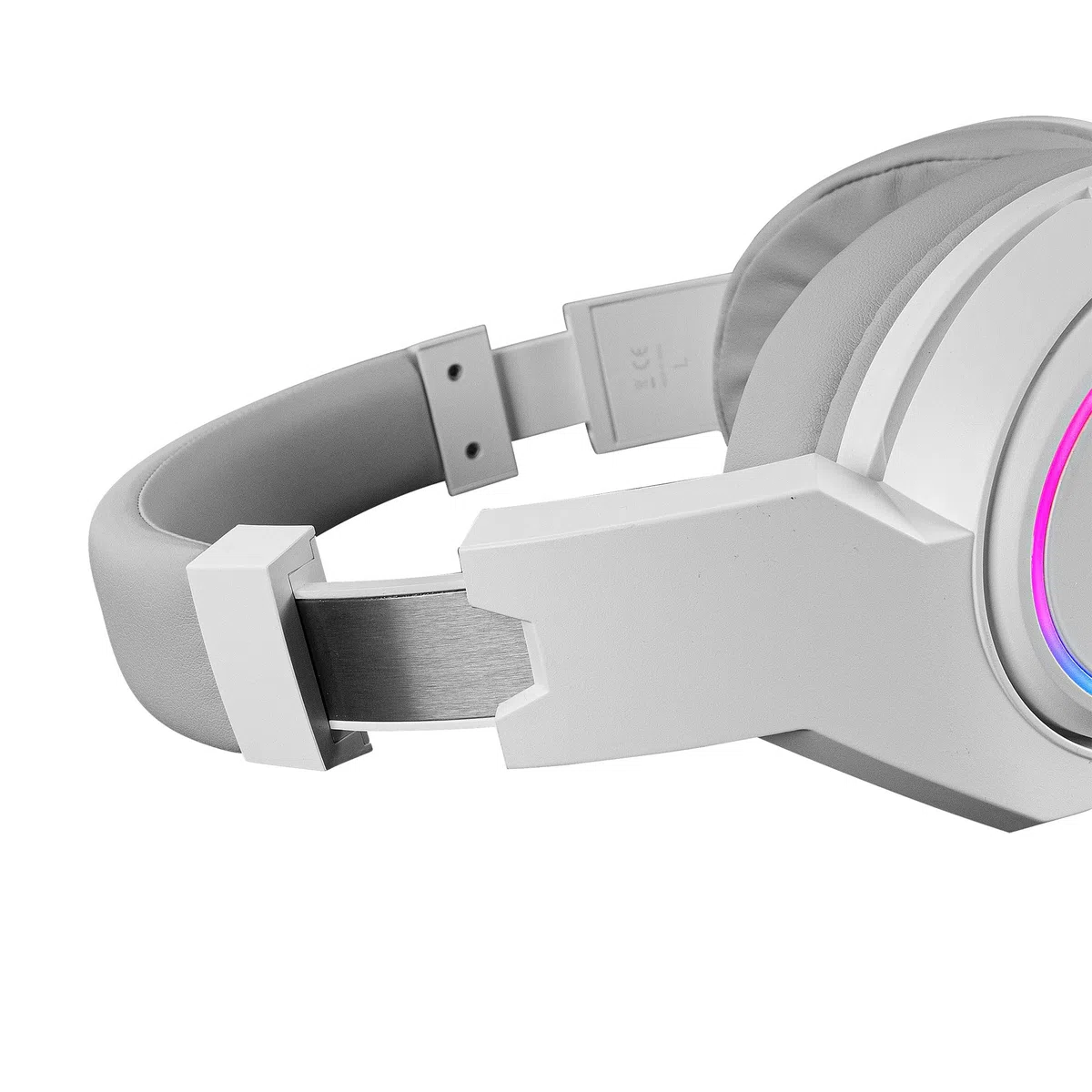 Mars Gaming MHW-100 Bianco Cuffie Wireless ARGB Flow Microfono ENC Rimovibile Ultraleggero Cancellazione Passiva Rumore Compatibilità Universale