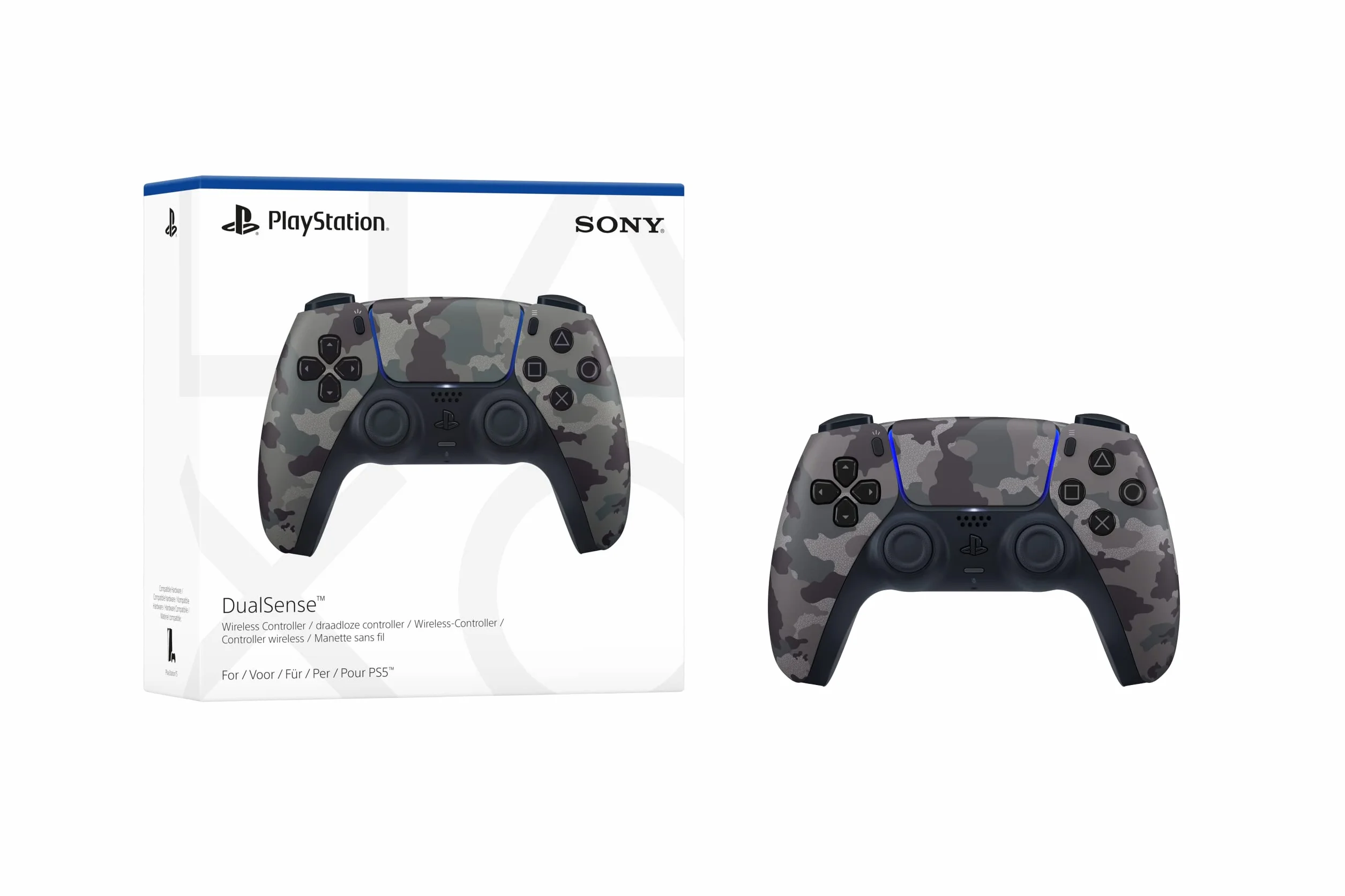 DualSense™ Wireless Controller – Gray Camouflage