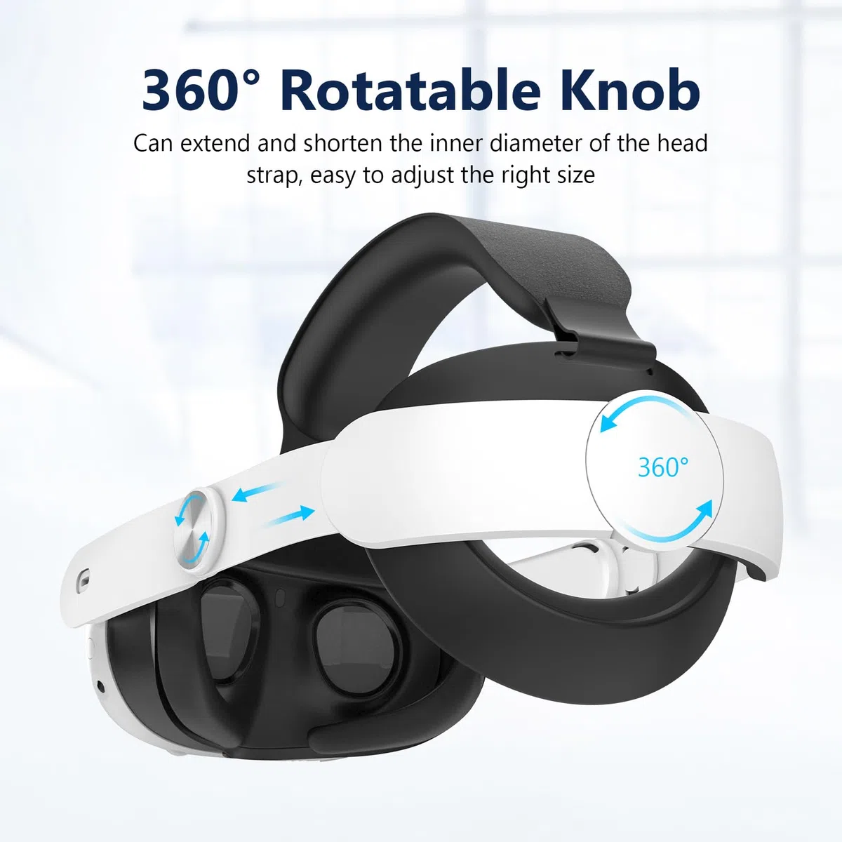 Accessori per la fascia VR per Meta Quest 3, fascia regolabile per ridurre la pressione, kit per la riduzione del peso delle cuffie VR e dello stress, sostituisce la fascia Elite