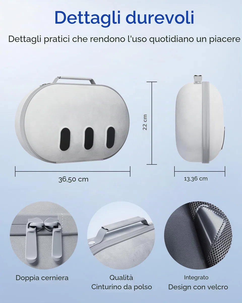 Aubika Custodia Rigida per Meta Quest 3, Compatibile con Quest 2 e Pico 4